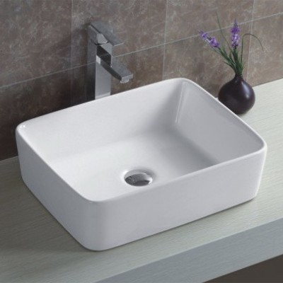 BS7050 Ceramic Basin - Countertop without Overflow W480*D375*H130