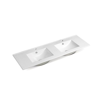 BS9150ED Ceramic Double Basin 1500mm with Overflow W1510*D465*H175