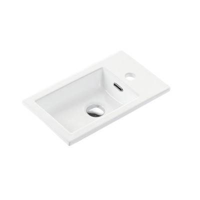 XR-2093 Ceramic Basin 460mm with Rectangle Overflow W460*D255*H115